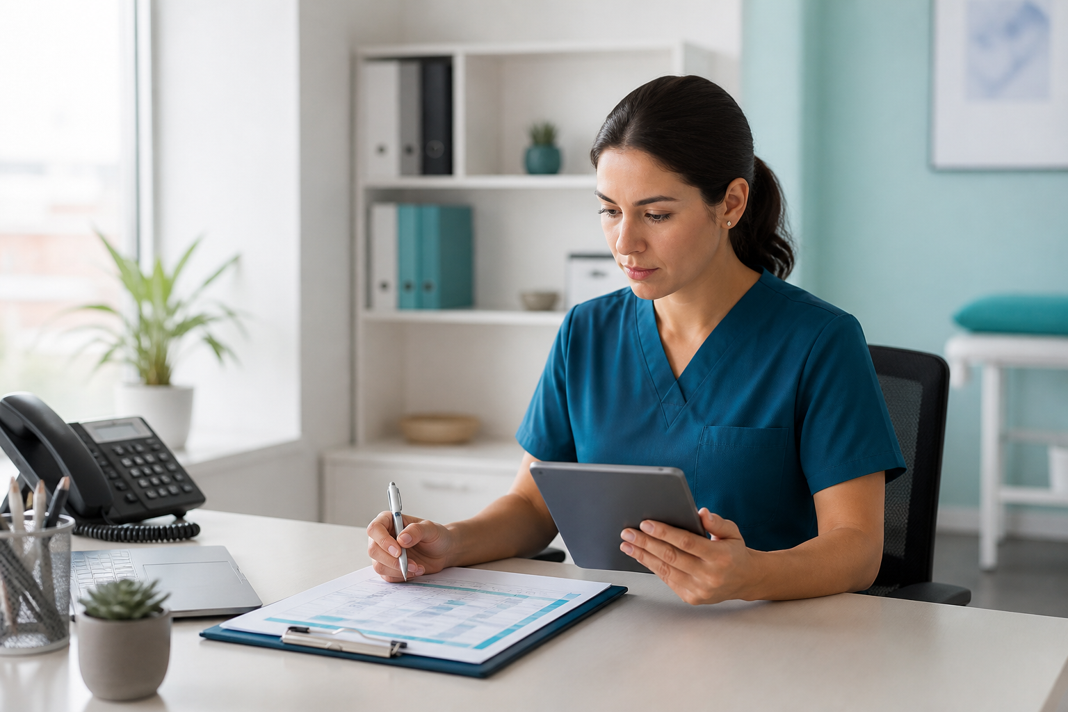 Care coordinator reviewing appointments and case details